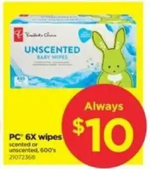 Real Canadian Superstore PC 6X wipes offer
