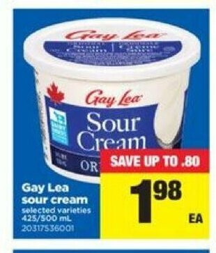 Real Canadian Superstore Gay lea sour cream offer