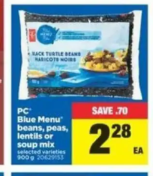 Real Canadian Superstore PC blue menu beans, peas offer