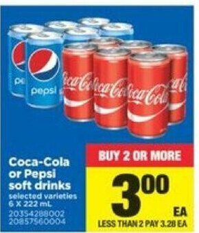 Real Canadian Superstore Coca-cola or pepsi soft drinks offer