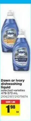 Real Canadian Superstore Dawn or ivory dishwashing liquid offer