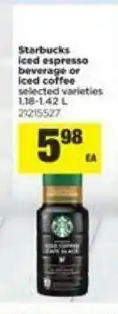 Real Canadian Superstore Starbucks iced espresso beverage or iced coffee offer