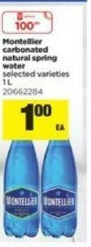 Real Canadian Superstore Montellier carbonated natural spring water offer