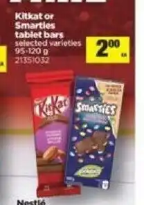 Real Canadian Superstore Kitkat or Smarties tablet bars offer