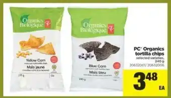 Real Canadian Superstore Organics tortilla chips offer