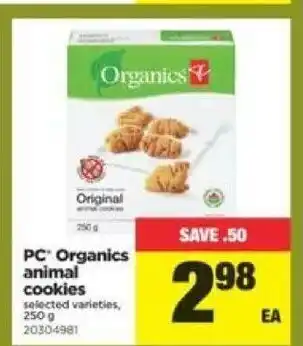 Real Canadian Superstore Organics animal cookies offer