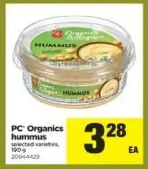Real Canadian Superstore Organics hummus offer
