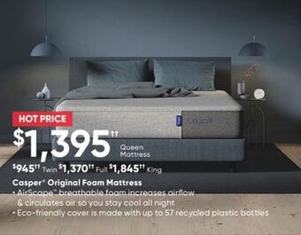 Sleep Country Casper® original foam mattress offer
