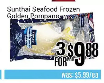 Nations Fresh Foods Sunthai seafood frozen golden pompano offer