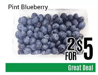 Nations Fresh Foods Pint blueberry offer