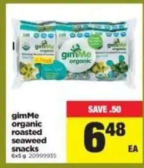 Real Canadian Superstore Gimme organic roasted seaweed snacks offer
