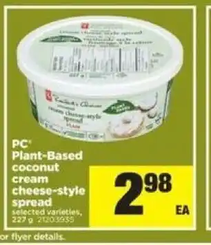 Real Canadian Superstore Plant-Based coconut cream cheese-style spread offer