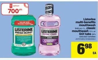 Real Canadian Superstore Listerine multi-benefits mouthwash offer