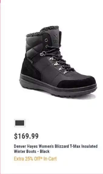 Mark's Denver Hayes Women's Blizzard T-Max Insulated Winter Boots - Black offer