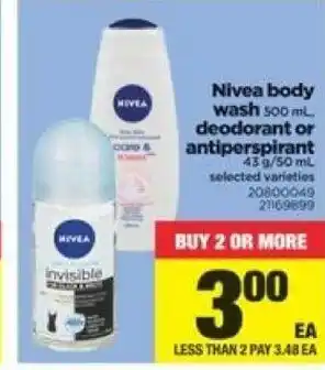 Real Canadian Superstore Nivea body wash offer