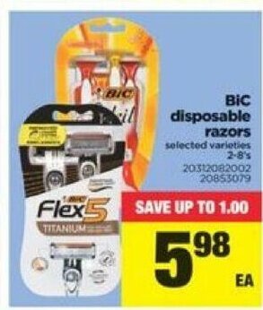 Real Canadian Superstore BIC disposable razors offer