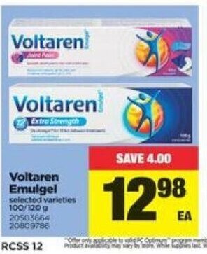 Real Canadian Superstore Voltaren Emulgel offer