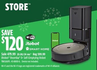 Canadian Tire Irobot roomba i1+ self-emptying robot vacuum offer