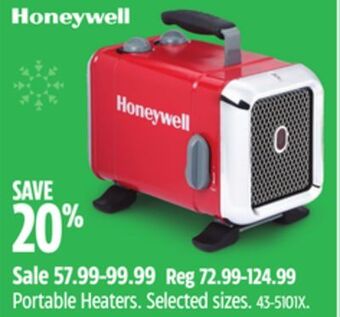 Canadian Tire Honeywell portable heaters offer