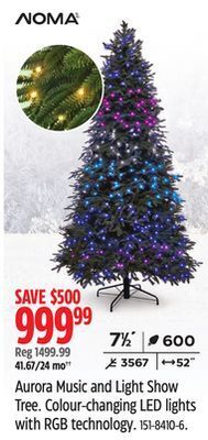 Canadian Tire Noma aurora music and light show tree offer