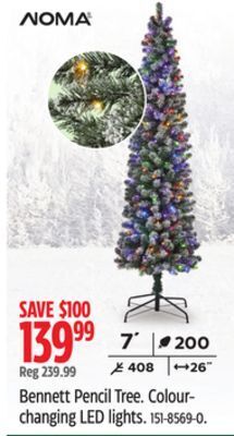 Canadian Tire Noma bennett pencil tree offer