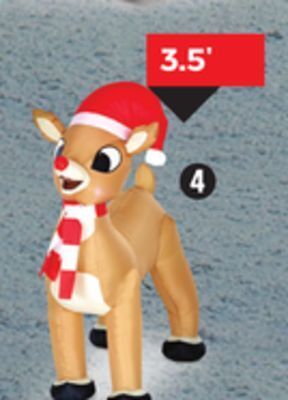 Canadian Tire Inflatable rudolph with twinkling nose offer