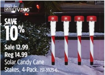Canadian Tire For living solar candy cane stakes, 4-pack offer