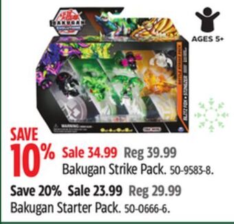 Canadian Tire Bakugan strike pack offer