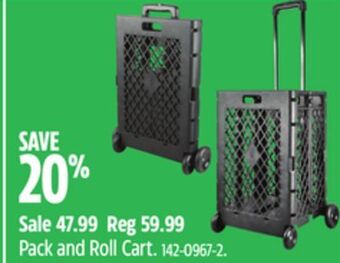 Canadian Tire Pack and roll cart offer