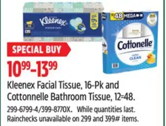 Canadian Tire Kleenex everyday facial tissue, 16-pk offer