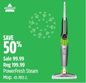 Canadian Tire Bissell powerfresh steam mop offer
