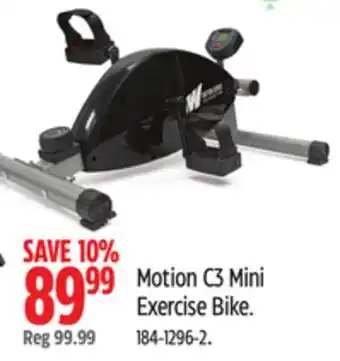 Canadian Tire Motion c3 mini exercise bike offer