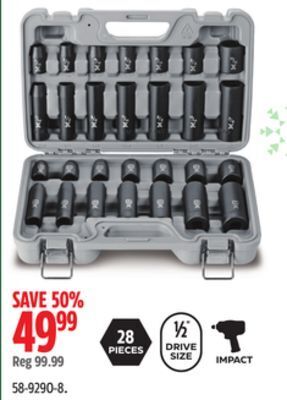 Canadian Tire Maximum impact socket sets offer