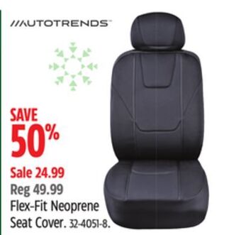 Canadian Tire Autotrends flex-fit neoprene seat cover offer
