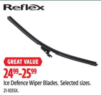 Canadian Tire Reflex ice defence wiper blades offer