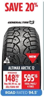 Canadian Tire General tire winter passenger altimax arctic 12 tire offer