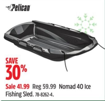 Canadian Tire Pelican nomad 40 ice fishing sled offer