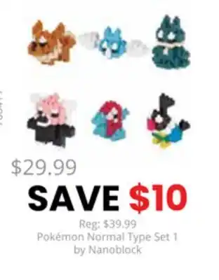 GameStop Pokémon normal type set 1 by nanoblock offer