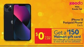 Walmart Iphone 13 postpaid phone‡ offer