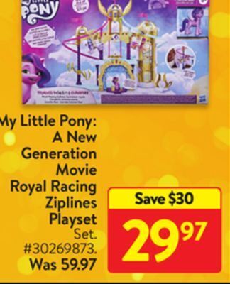 Walmart My little pony: a new generation movie royal racing ziplines playset offer