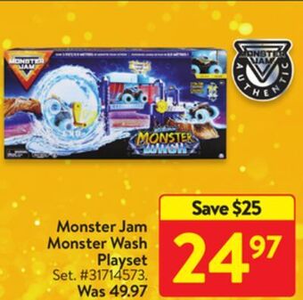 Walmart Monster jam monster wash playset offer
