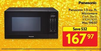 Walmart Panasonic 1.3 cu. ft. microwave offer