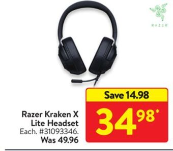 Walmart Razer kraken x lite headset offer