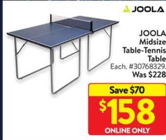 Walmart Joola midsize table-tennis table offer
