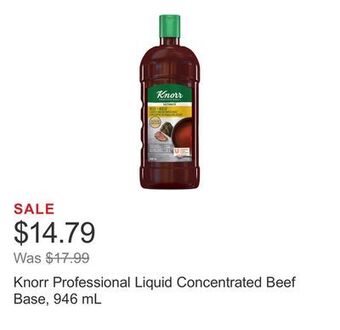 Costco Knorr professional liquid concentrated beef base, 946 ml offer