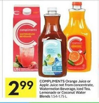 Foodland Compliments Orange Juice or Apple Juice offer