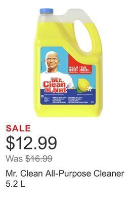 Costco Mr. clean all-purpose cleaner 5.2 l offer