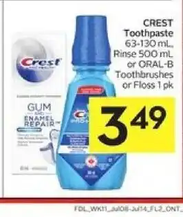 Foodland Crest Toothpaste offer
