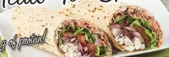 Fortinos Greek style prime rib protein wrap offer