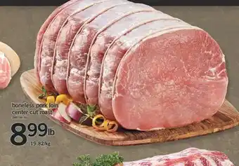 Fortinos Boneless pork loin center cut roast offer
